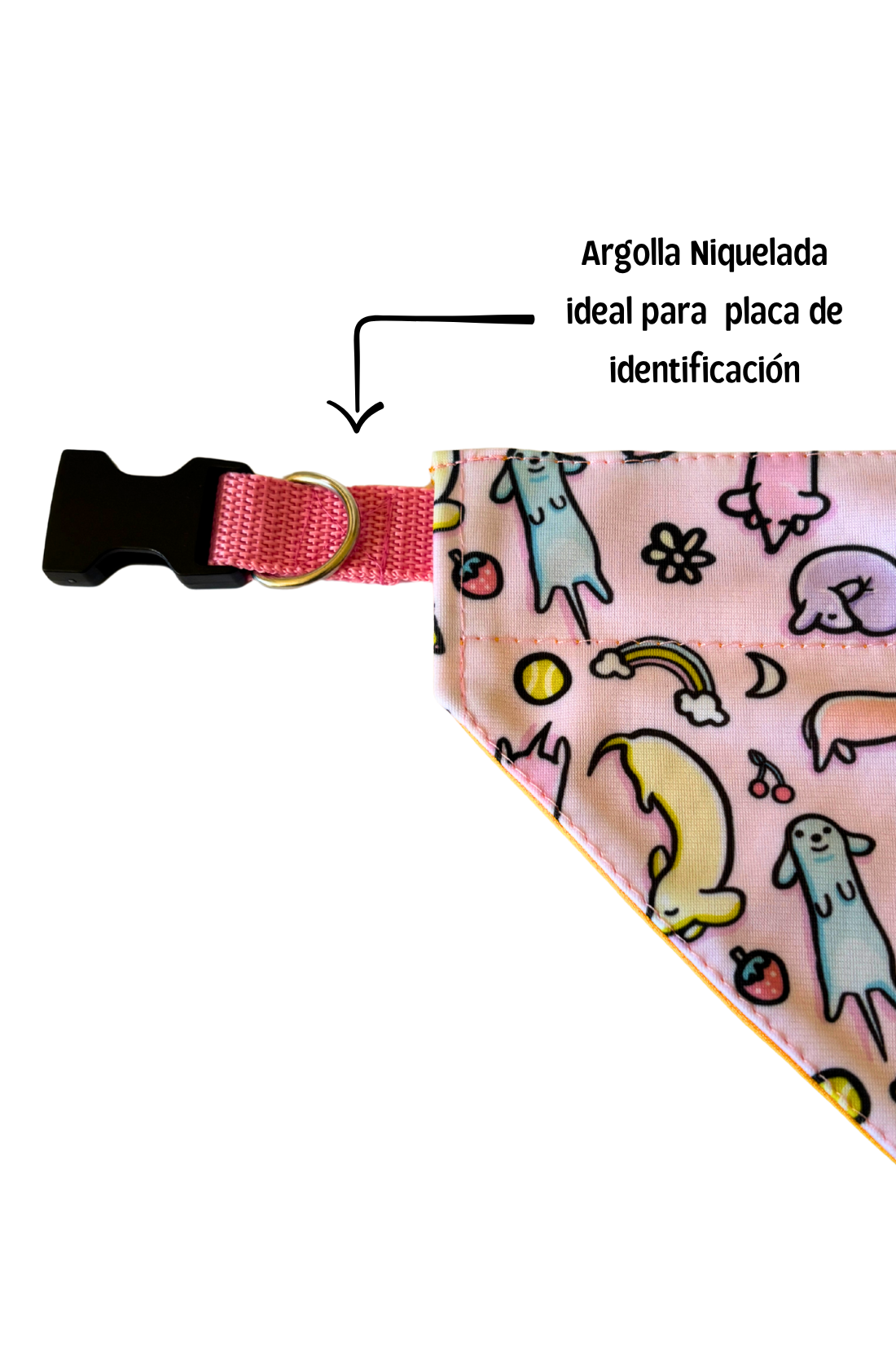 Bandana con collar ajustable para perros y gatos - Salchichas
