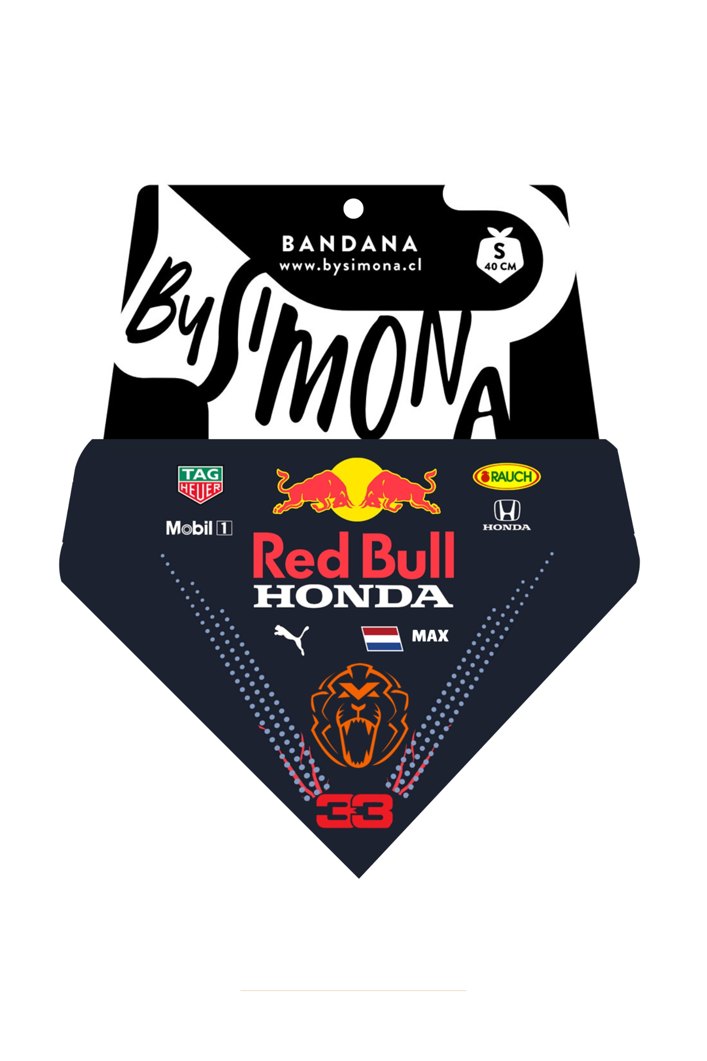 Bandana con Collar Ajustable para Perros y Gatos – Fórmula 1 -VERSTAPPEN