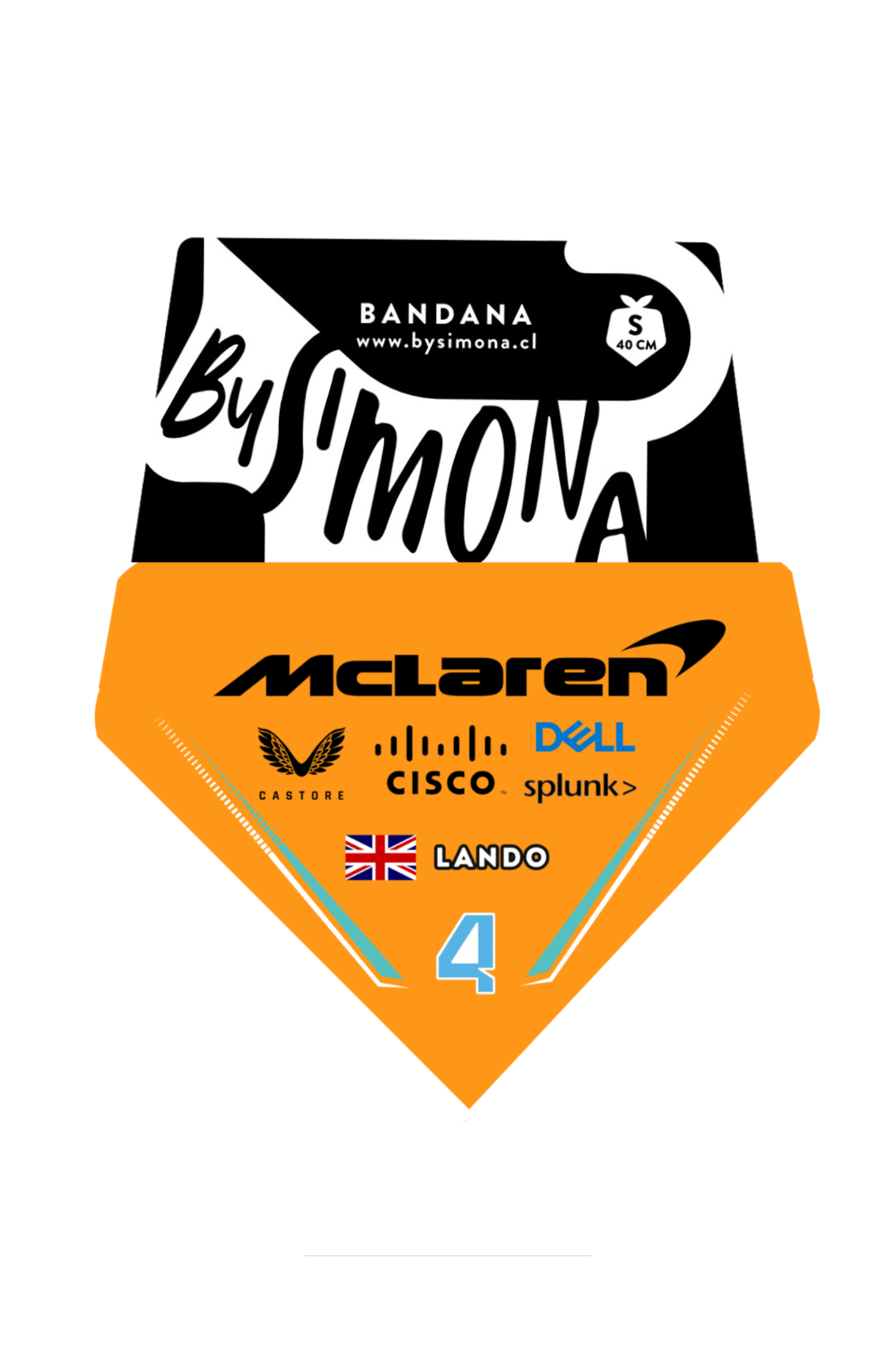 Bandana con Collar Ajustable para Perros y Gatos – Fórmula 1 -NORRIS