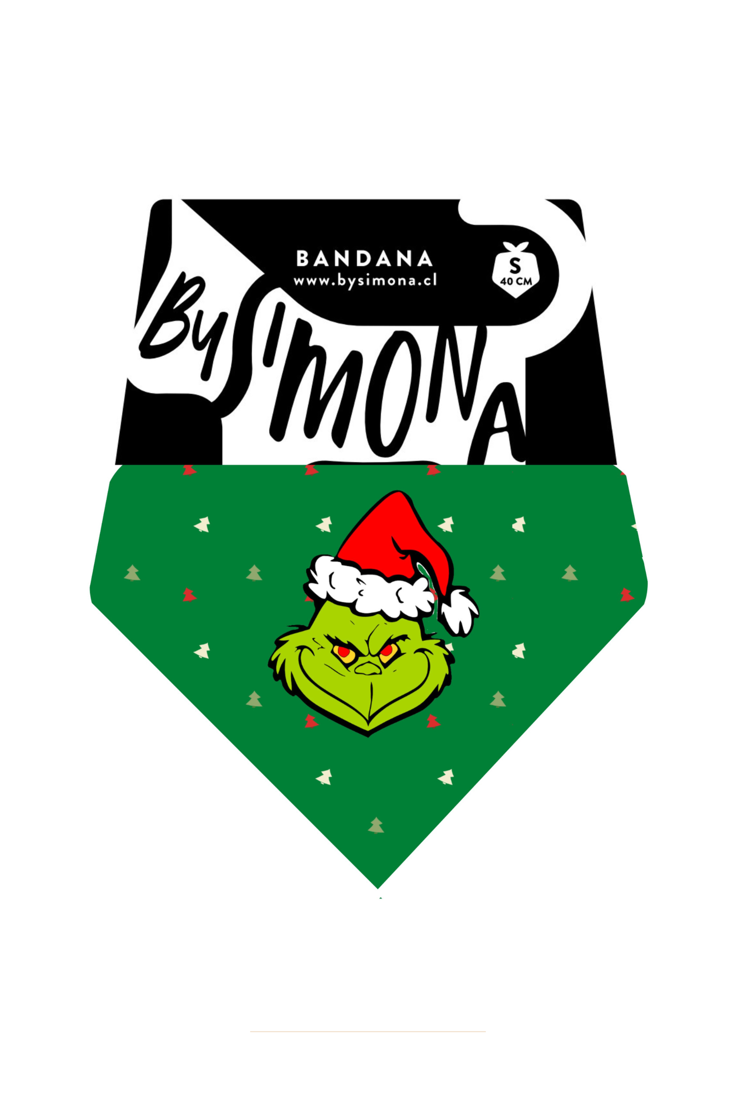 Bandana con collar para perros y gatos - Odio la navidad color verde