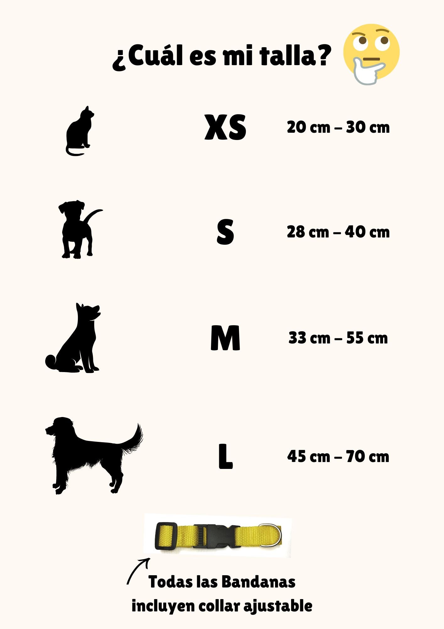 Bandana Personalizada con Collar Ajustable para Mascotas – Diseño CHILL