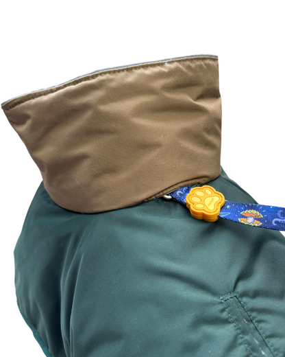 Parka Impermeable y Térmica para Perros diseño Verde