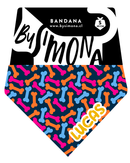 Bandana Personalizada con Collar Ajustable para Mascotas – Diseño  LUCAS