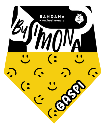 Bandana Personalizada con Collar Ajustable para Mascotas – Diseño GASPI