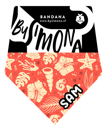 Bandana Personalizada con Collar Ajustable para Mascotas – Diseño SAM