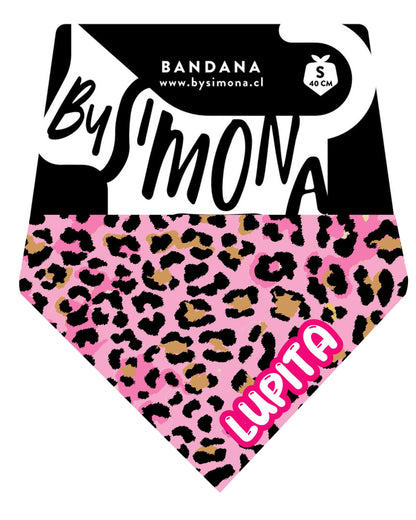 Bandana Personalizada con Collar Ajustable para Mascotas – Diseño Pink Print