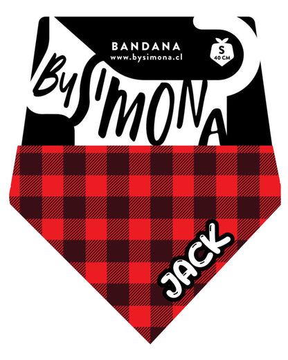 Bandana Personalizada con Collar Ajustable para Mascotas – Diseño JACK