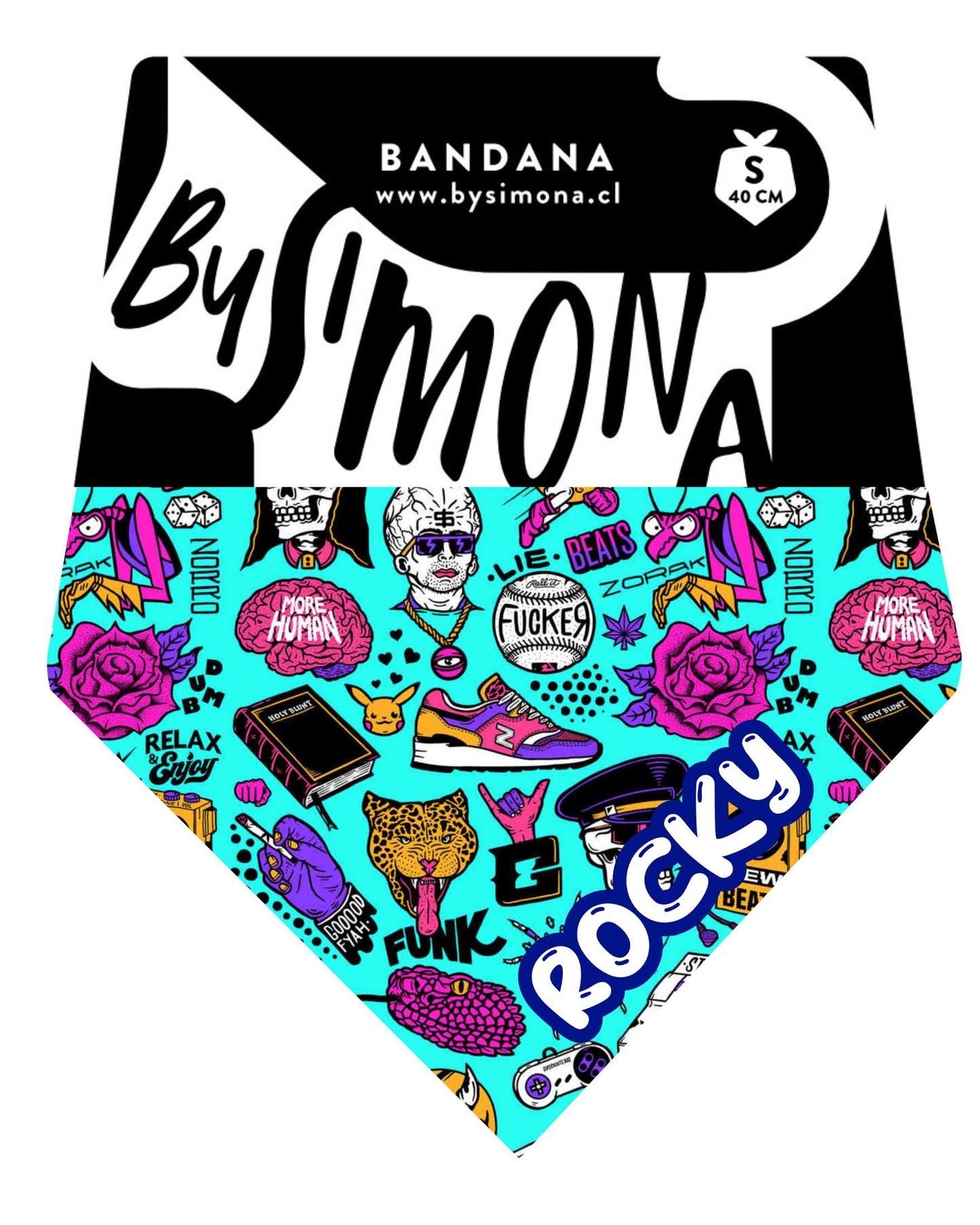 Bandana Personalizada con Collar Ajustable para Mascotas – Diseño CHILL