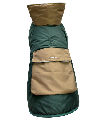 Parka Impermeable y Térmica para Perros diseño Verde