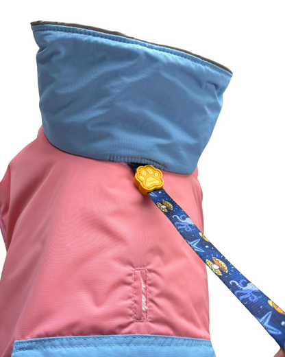 Parka Impermeable y Térmica para Perros diseño Rosado