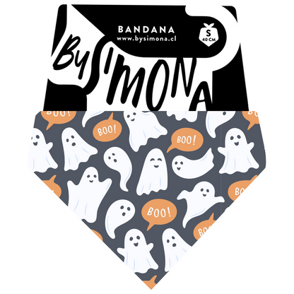 Bandana con Collar Boo! gris 🎃