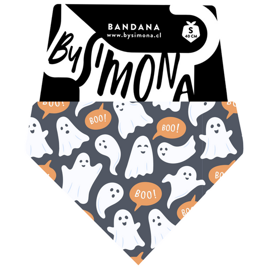 Bandana con Collar Boo! gris 🎃