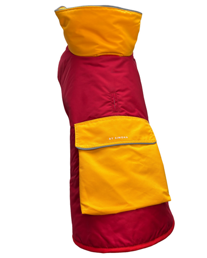 Parka Impermeable y Térmica para Perros diseño Rojo