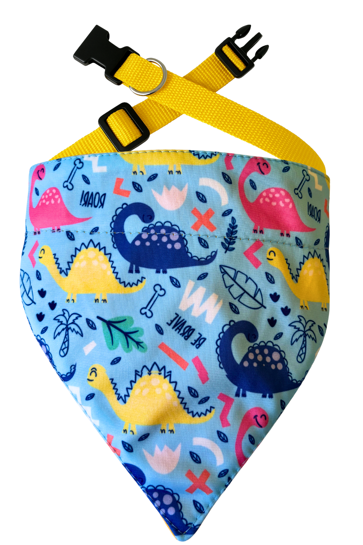 Bandana con collar ajustable para perros y gatos -  Dinosaurios