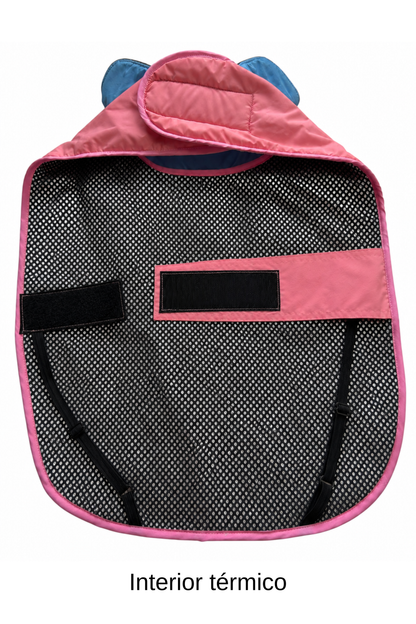 Parka Impermeable y Térmica para Perros diseño Rosado