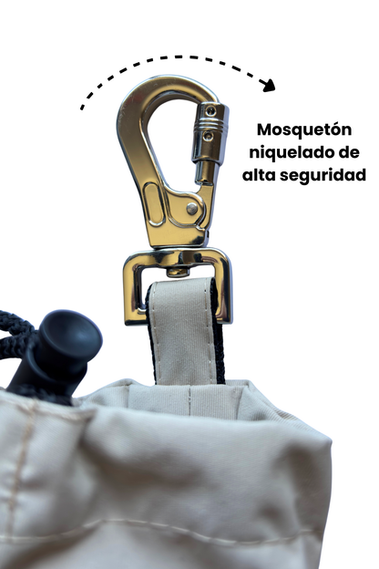 Bolso dispensador de Snacks y bolsa de paseo Beige