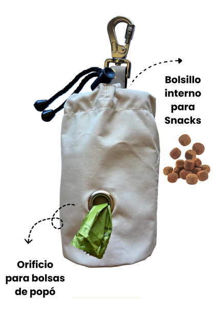 Bolso dispensador de Snacks y bolsa de paseo Beige