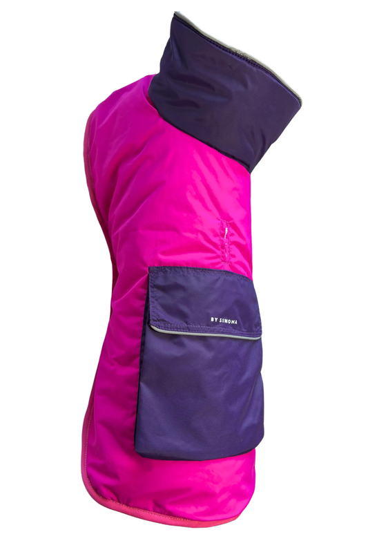 Parka Impermeable y Térmica para Perros diseño Fucsia