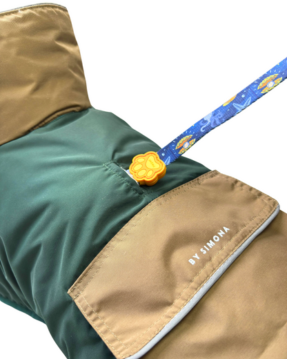 Parka Impermeable y Térmica para Perros diseño Verde