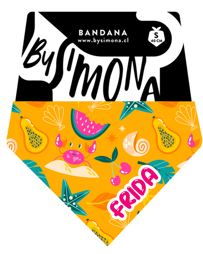 Bandana Personalizada con Collar Ajustable para Mascotas – Diseño FRIDA