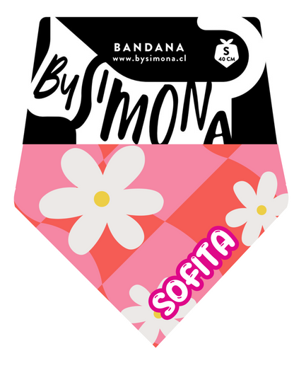 Bandana Personalizada con Collar Ajustable para Mascotas – Diseño SOFITA