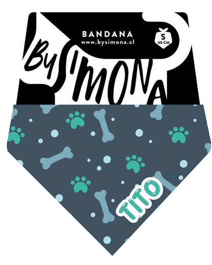 Bandana Personalizada con Collar Ajustable para Mascotas – Diseño TITO
