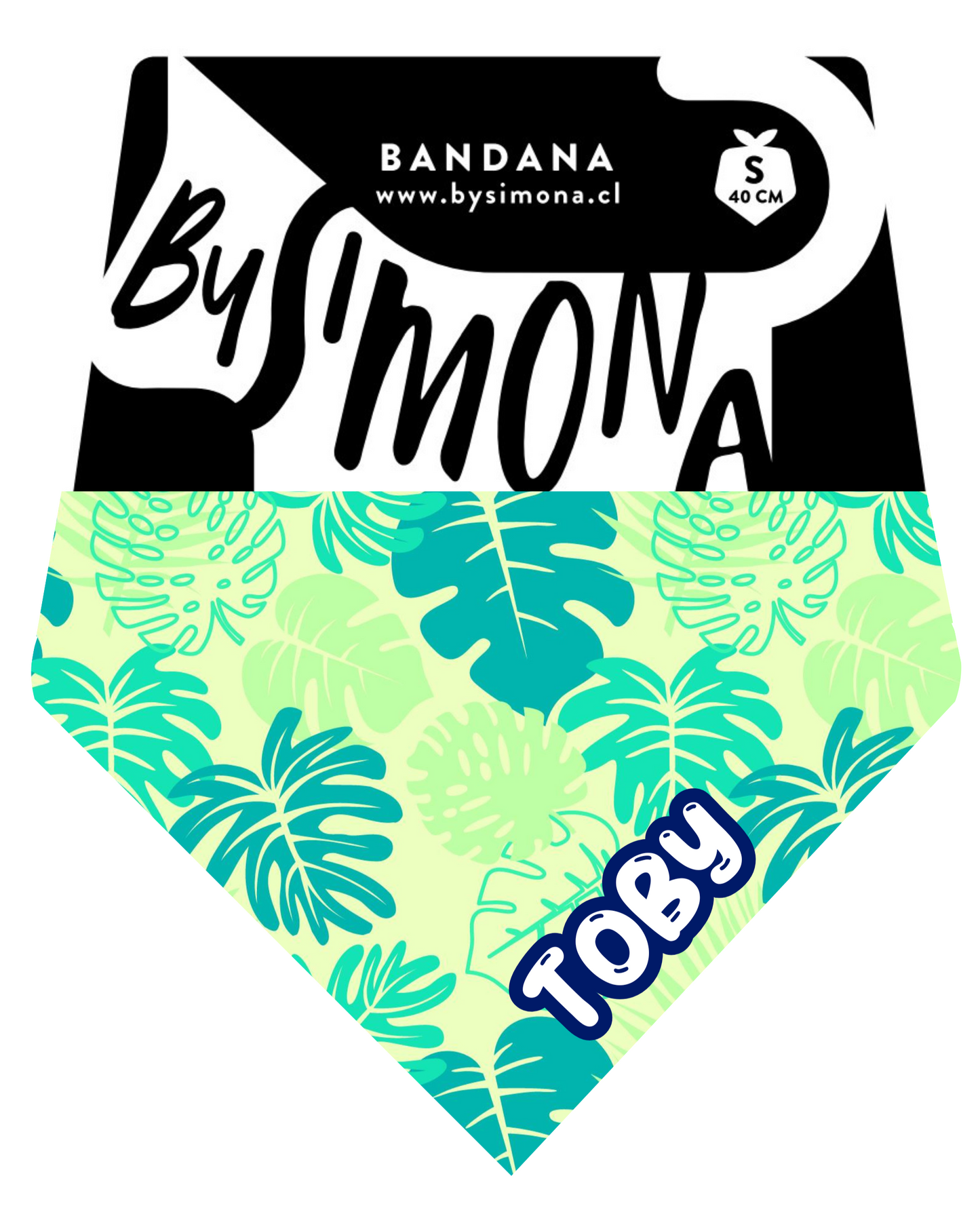 Bandana Personalizada con Collar Ajustable para Mascotas – Diseño TOBY