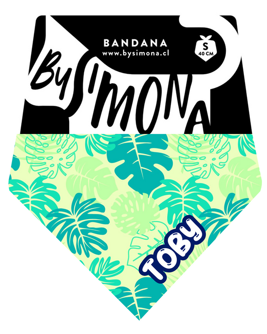 Bandana Personalizada con Collar Ajustable para Mascotas – Diseño TOBY
