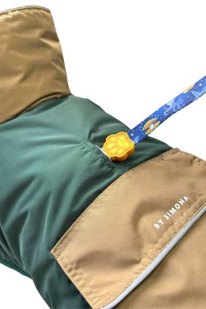 Parka Impermeable y Térmica para Perros diseño Verde