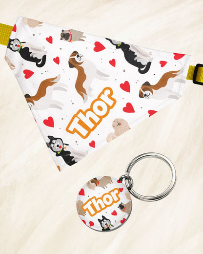 Pack Bandana + Plaquita para Perros y Gatos Perritos