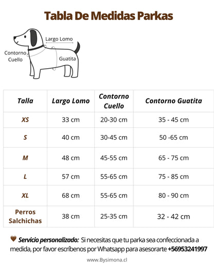 Parka Impermeable y Térmica para Perros diseño Fucsia