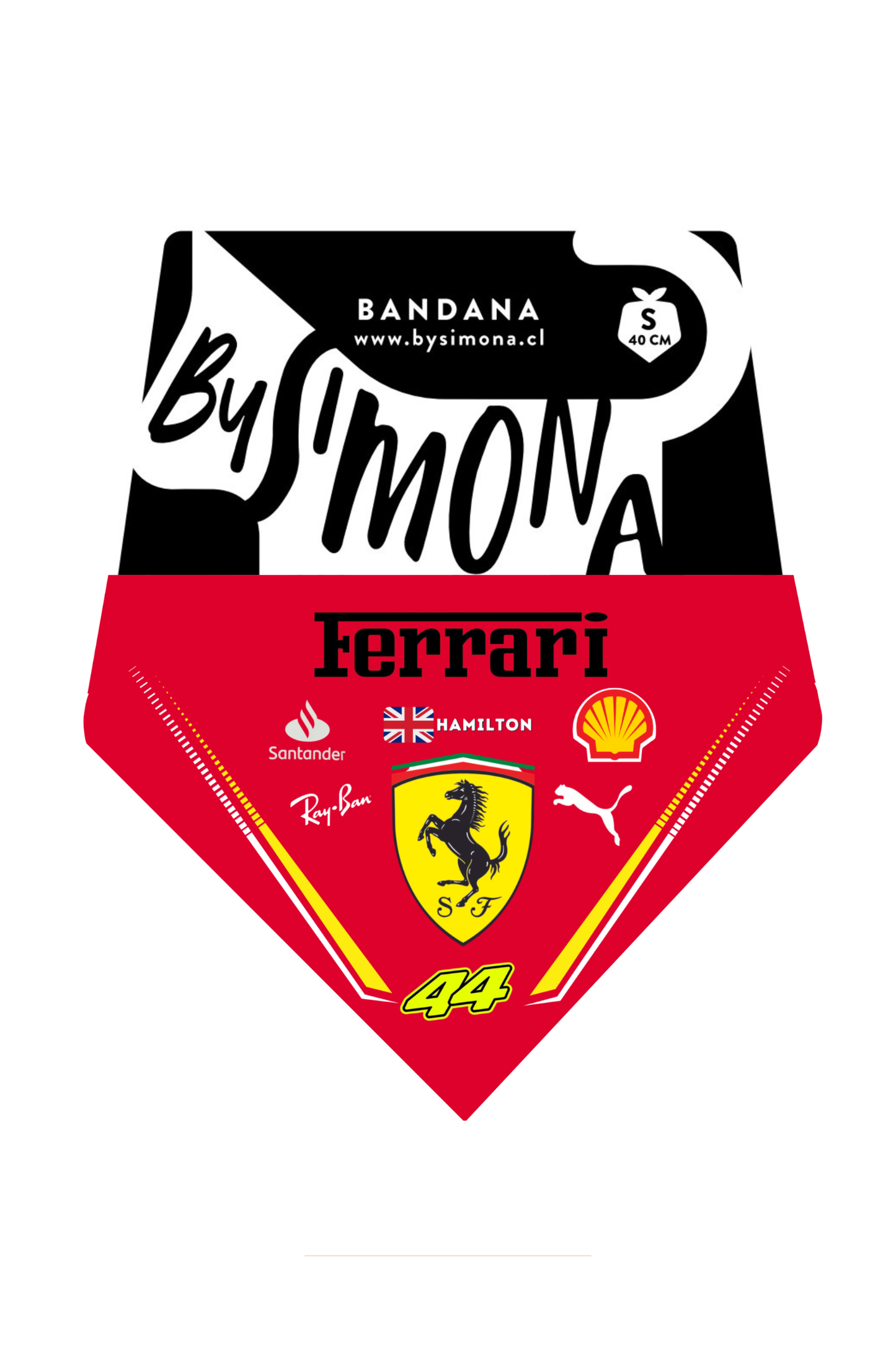 Bandana con Collar Ajustable para Perros y Gatos – Fórmula 1 - HAMILTON