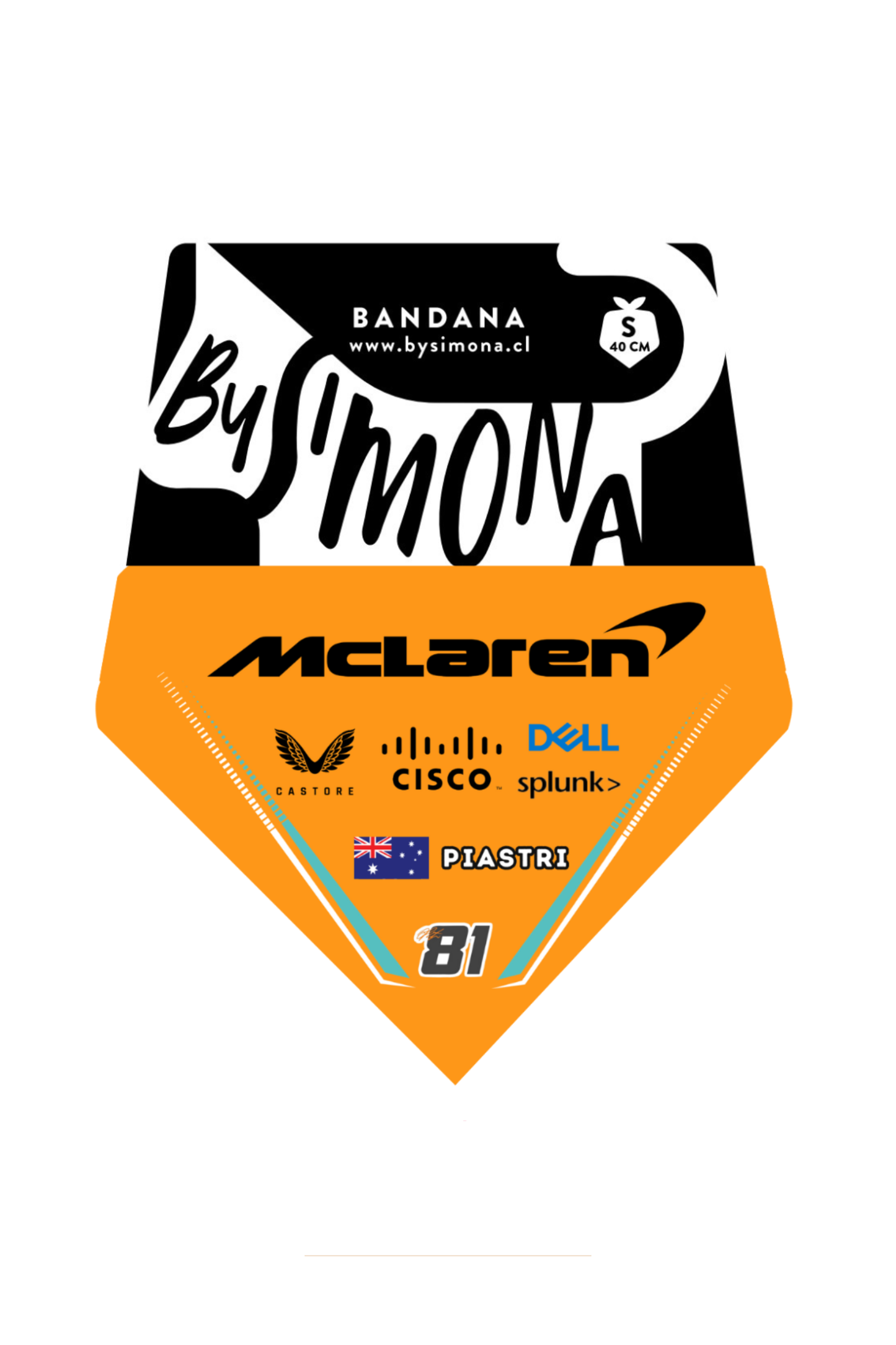 Bandana con Collar Ajustable para Perros y Gatos – Fórmula 1 -PIASTRI