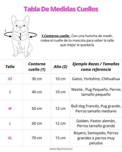 Cuello para perro diseño Bones