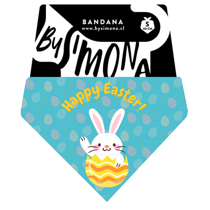 Bandana para Mascotas Happy Easter Blue