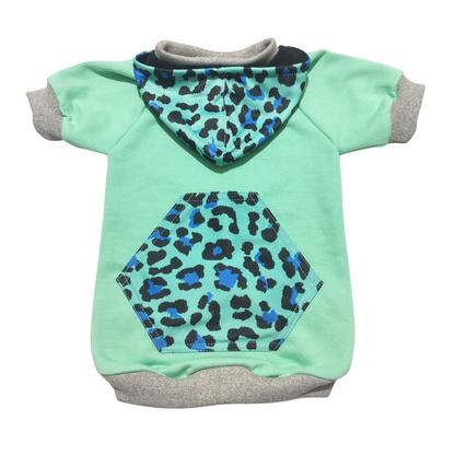 Poleron para perro Animal Print menta